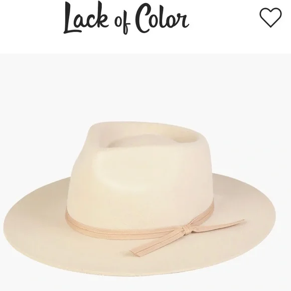 2 Lack of Color Hats Noir Rancher - Wool Felt Fedora Hat (Black) | Lack of Color [US] main image 4